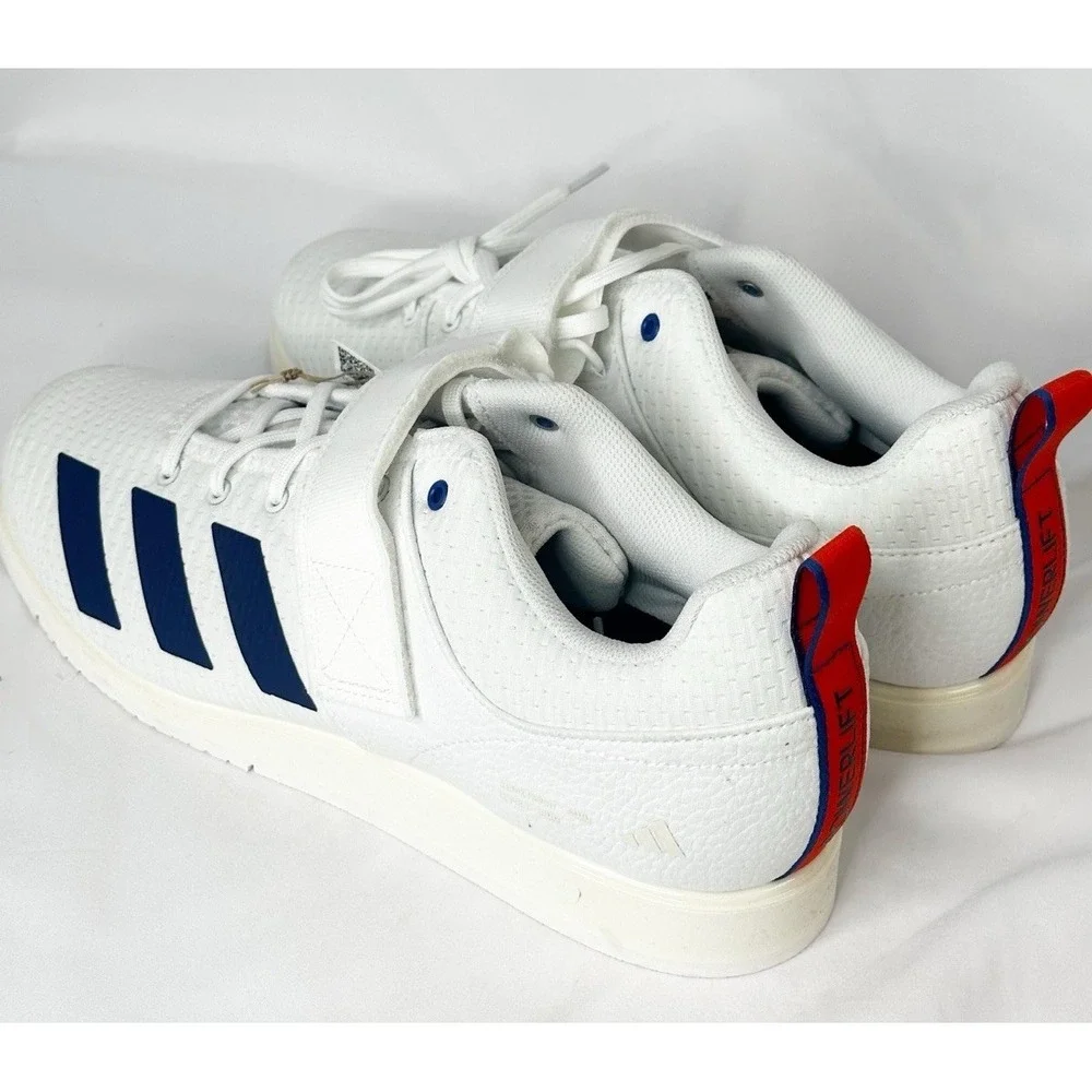Adidas Men's Powerlift 5 Weightlifting Trainer Shoes Size 12 White Navy JP9878